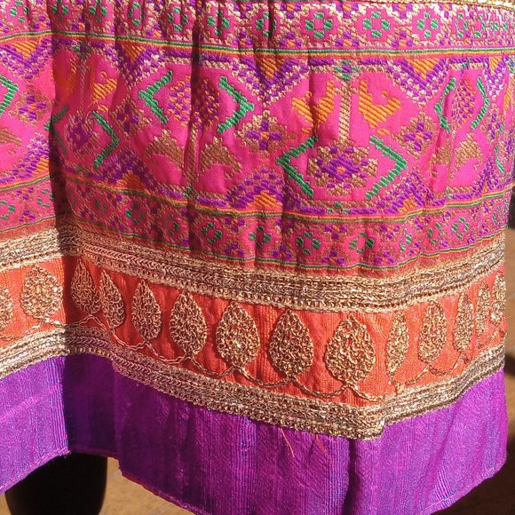 Bright and Bold Pink/orange/gold kurtas tunic top - Picture 3 of 13